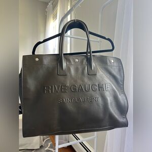Authentic YSL Rive Gauche Large Tote Smooth Leather